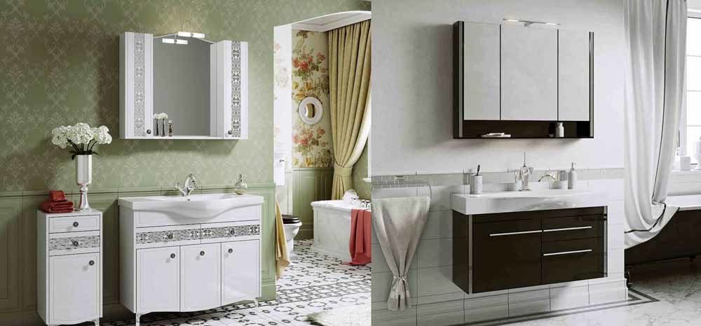 Комплект мебели для ванной Лагуна 120 см Bellezza
