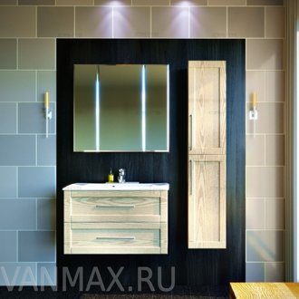 Зеркальный шкаф для ванной комнаты Стандарт 80 см Санта свет